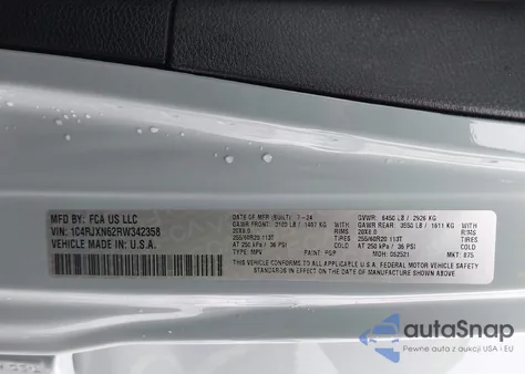 2024 Jeep Wrangler 4Xe Sport S 4Xe из США, поврежденный, VIN 1C4RJXN62RW342358